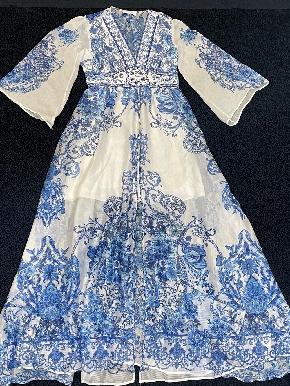 Maxi Dress Floral Womens Wedding Boho Garden Party Flowy Fairy Whimsical 42